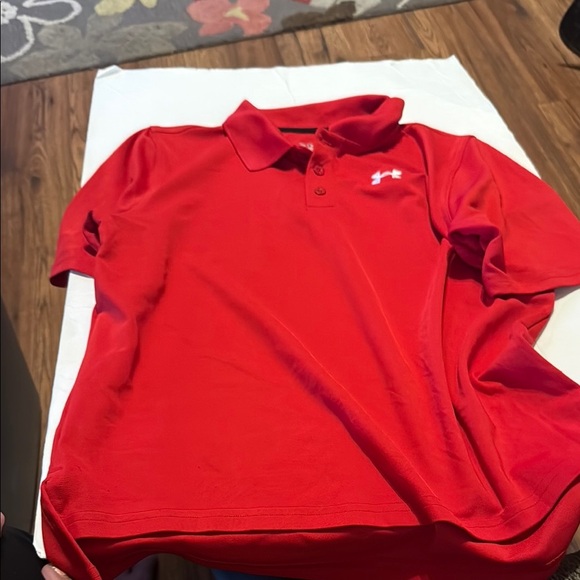 Under Armour Red Performance Polo Shirt - Picture 1 of 3